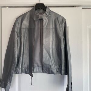 Nine West Metallic Silver Jacket